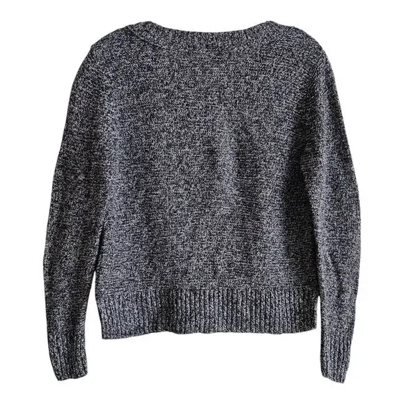 EILEEN FISHER Women's Petite L PL Linen Sweater Black Beige Center Seam Bust 36" - Picture 6 of 8